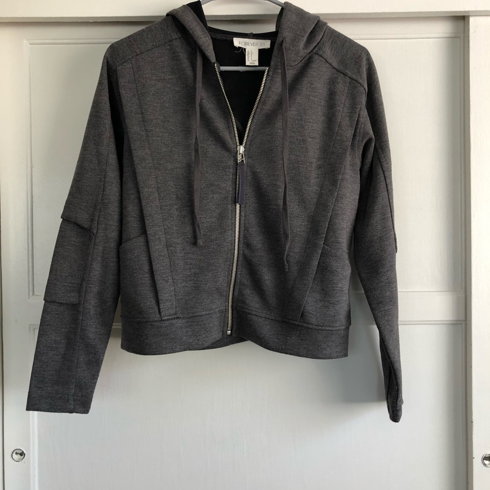 Grey Zip Up Jacket
